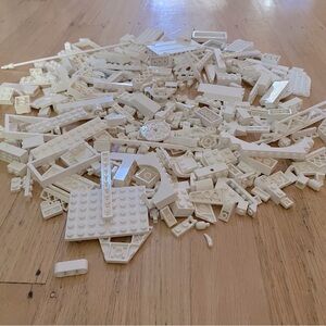 LEGO one pound (1 LB) bag white mixed (Lot 1)
